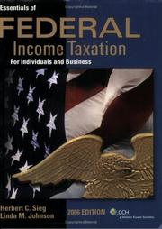 Cover of Essentials of Federal Income Taxation for Individuals and Business by Herbert C. Sieg