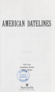 Cover of American Datelines by Ed Cray