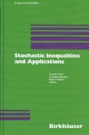 Cover of Stochastic Inequalities and Applications by Evarist Giné