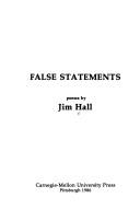 Cover of False Statements by Jim Hall