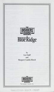 Cover of Insiders' Guide to Virginia's Blue Ridge by Lin Chaff