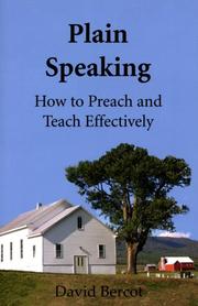 Cover of Plain Speaking by David W. Bercot