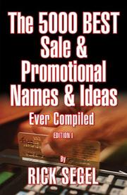 Cover of The 5000 Best Sale & Promotional Names & Ideas by Rick Segel