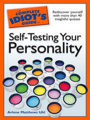 Cover of The Complete Idiot's Guide to Self-testing Your Personality by Arlene Uhl