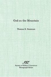 Cover of God on the Mountain by Thomas B. Dozeman