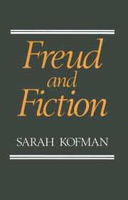 Cover of Freud and Fiction by Sarah Kofman