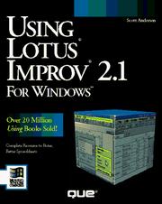 Cover of Using Lotus Improv 2.1 for Windows by Scott Andersen