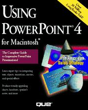 Cover of Using PowerPoint 4 for Macintosh by Cyndie Shaffstall-Klopfenstein