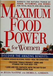 Cover of Maximum Food Power for Women by Julia VanTine