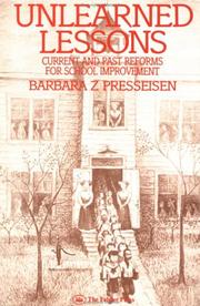 Cover of Unlearned Lessons by Barbara Z. Presseisen