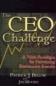 Cover of The CEO Challen by Patrick J. Below