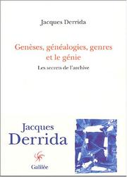 Genèses, généalogies, genres et le génie