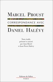 Correspondance avec Daniel Halévy