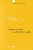 Cover of Where Lexicon and Syntax Meet by Doris Schönefeld