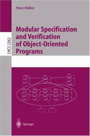 Cover of Modular Specification and Verification of Object-Oriented Programs by Peter Müller