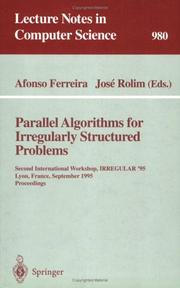 Cover of Parallel Algorithms for Irregularly Structured Problems by Afonso Ferreira