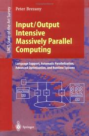 Cover of Input/Output Intensive Massively Parallel Computing by Peter Brezany