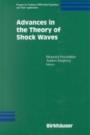 Cover of Advances in the Theory of Shock Waves by Tai-Ping Liu