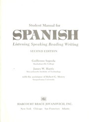 Cover of: Student manual for Spanish