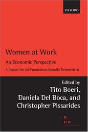 Cover of: WOMEN AT WORK: AN ECONOMIC PERSPECTIVE; ED. BY TITO BOERI