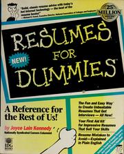 Cover of: Resumes for dummies