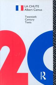 Cover of La Chute (Twentieth Century French Texts)