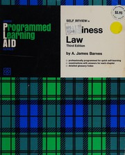 Cover of: Personal learning aid for business law (Dow Jones-Irwin personal learning aid series)