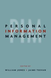 Cover of: Personal information management