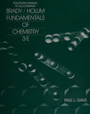 Cover of: Solutions Manual to Accompany Fundamentals of Chemistry