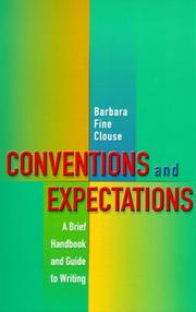 Cover of: Conventions and expectations: a brief handbook and guide to writing