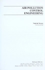 Cover of: Air pollution control engineering