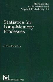 Cover of: Statistics for long-memory processes