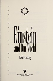 Cover of: Einstein and our world