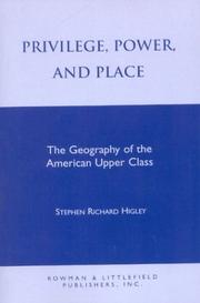 Cover of: Privilege, power, and place