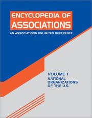 Cover of: Encyclopedia of Associations, Vol. 1