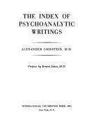 Cover of: The index of psychoanalytic writings