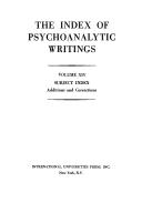 Cover of: The index of psychoanalytic writings