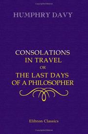 Cover of: Consolations in Travel Or The Last Days of a Philosopher