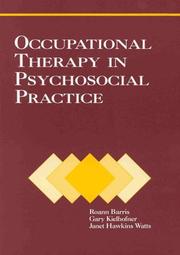 Cover of: Occupational therapy in psychosocial practice
