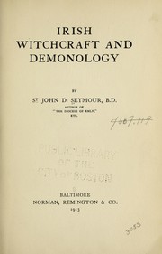 Cover of: Irish witchcraft and demonology