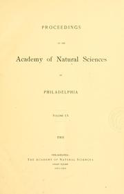 Cover image for Proceedings of the Academy of Natural Sciences of Philadelphia, Volume 55