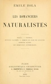 Cover of: Les romanciers naturalistes