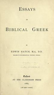 Cover of: Essays in Biblical Greek
