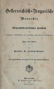 Cover of: Die Oesterreichisch-Ungarische Monarchie