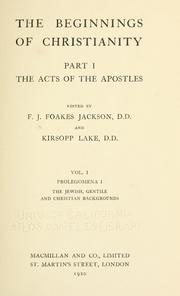Cover of: The Acts of the Apostles