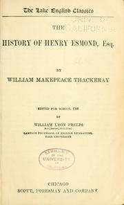 Cover of: History of Henry Esmond, Esq