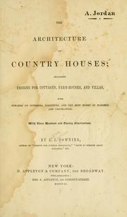 Cover of: The architecture of country houses