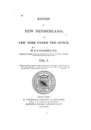 Cover image for History of New Netherland, Or, New York Under the Dutch