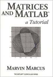 Cover of: Matrices and MATLAB