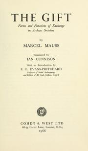 Cover of: Die Gabe: Form und Funktion des Austauschs in archaischen Gesellschaften
